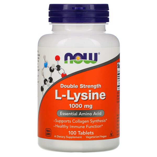 Now Foods, L-Lysine, 1,000 mg, 100 Tablets