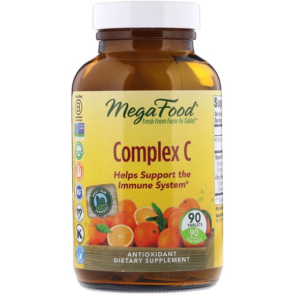 MegaFood, Complex C, 90 Tablets