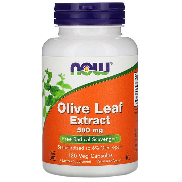 Now Foods, Olive Leaf Extract, 500 mg, 120 Veg Capsules