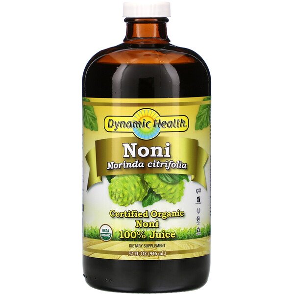 Dynamic Health  Laboratories, Certified Organic Noni 100% Juice, 32 fl oz (946 ml)