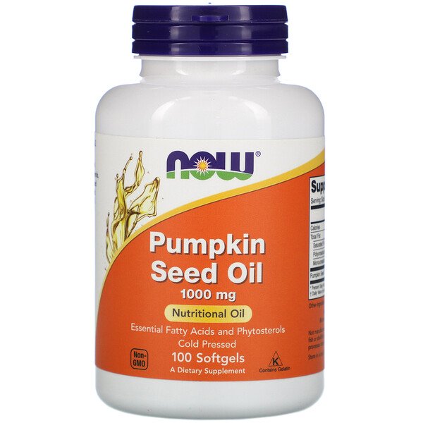 Now Foods, Pumpkin Seed Oil, 1000 mg, 100 Softgels