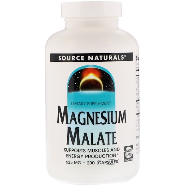 Source Naturals, Magnesium Malate, 625 mg, 200 Capsules