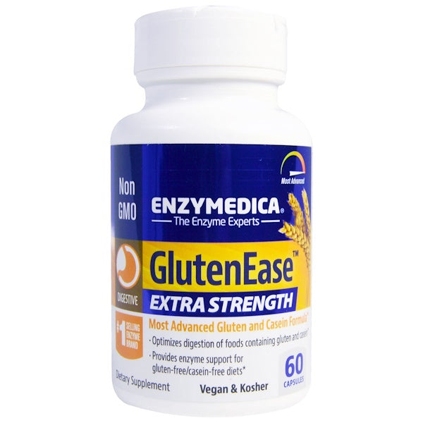 Enzymedica, GlutenEase, Extra Strength, 60 Capsules