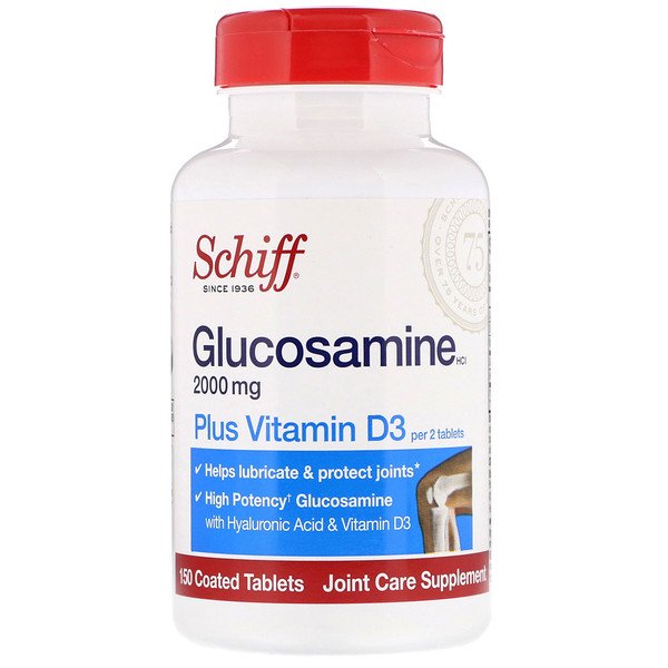 Schiff, Glucosamine, Plus Vitamin D3, 2000 mg, 150 Coated Tablets