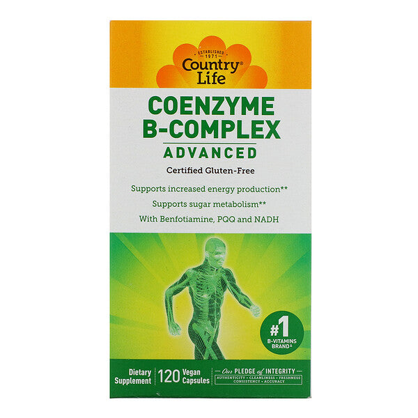 Country Life, Coenzyme B-Complex, Advanced, 120 Vegetarian Capsules