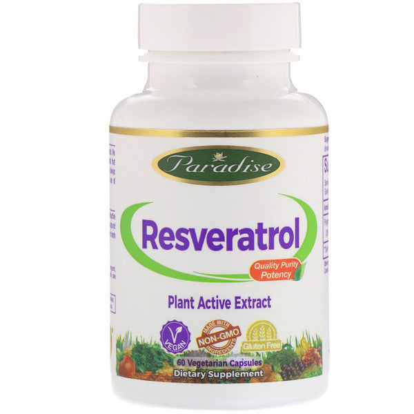 Paradise Herbs, Resveratrol, 60 Vegetarian Capsules