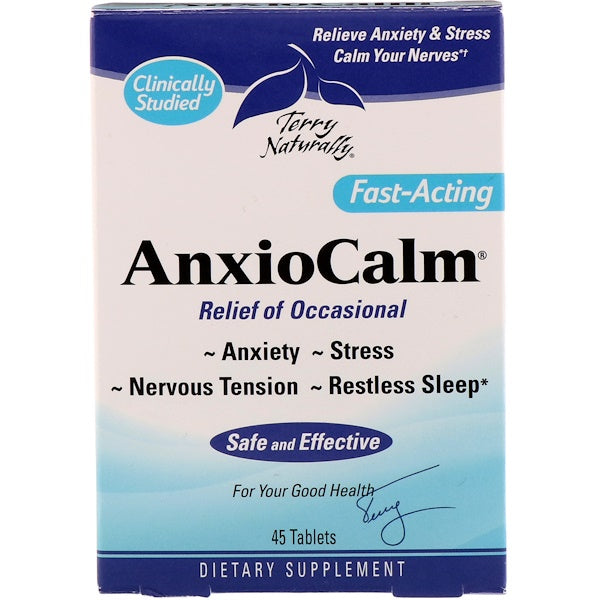 EuroPharma, Terry Naturally, AnxioCalm, 45 Tablets