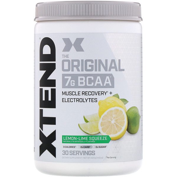 Scivation, Xtend, The Original 7 G BCAA, Lemon-Lime Squeeze, 14.8 oz (420 g)