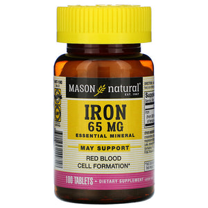 Mason Natural, Iron, 65 mg, 100 Tablets