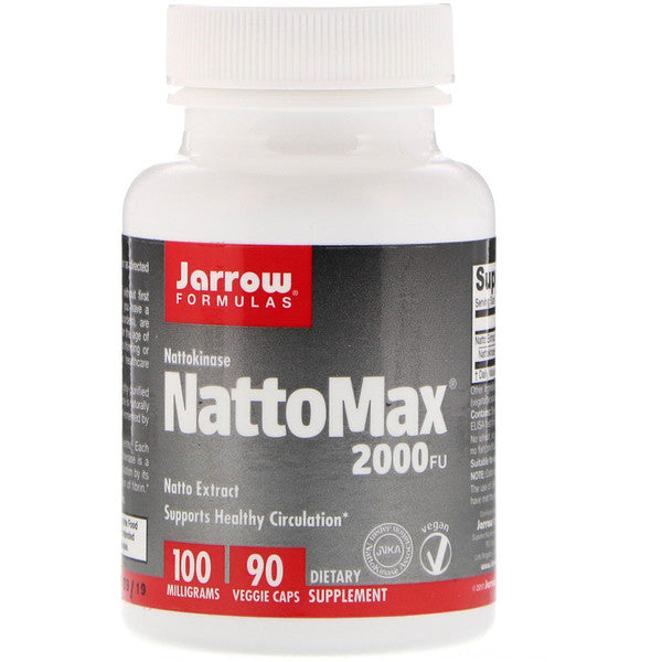 Jarrow Formulas, NattoMax 2000 FU, 100 mg, 90 Veggie Caps