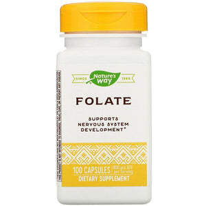 Nature's Way, Folate , 800 mcg, 100 Capsules