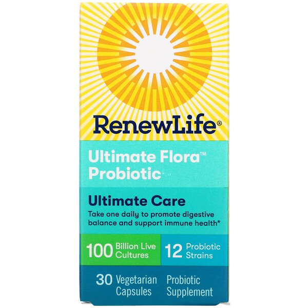 Renew Life, Ultimate Care, Ultimate Flora Probiotic, 100 Billion Live Cultures, 30 Vegetarian Capsules