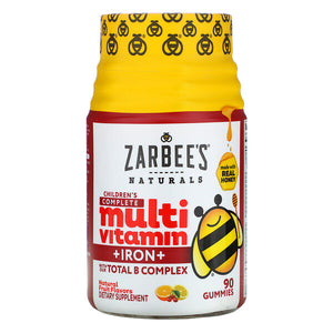 Zarbee's, Children's Complete Multivitamin + Iron, Natural Fruit Flavors, 90 Gummies