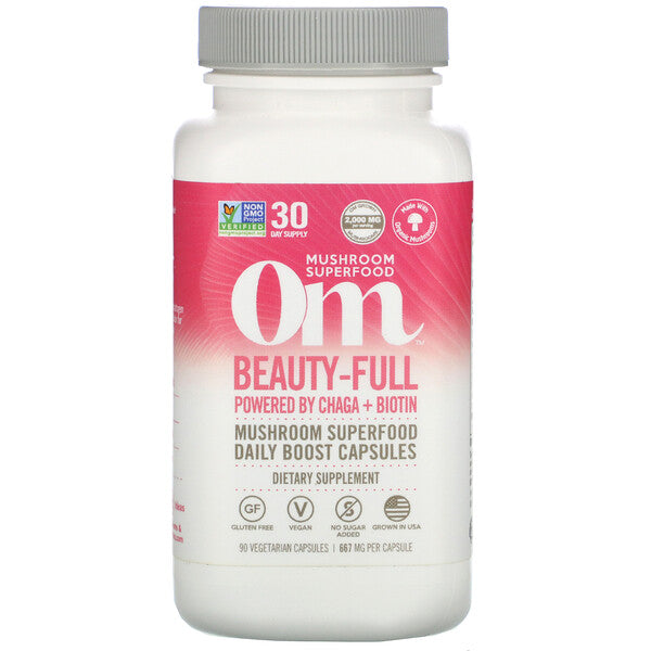 Om Mushrooms, Beauty-Full, 667 mg, 90 Vegetarian Capsules