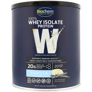 Biochem, 100% Whey Isolate Protein, Vanilla, 30.2 oz (857 g)