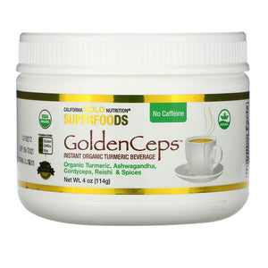 California Gold Nutrition, GoldenCeps, Organic Turmeric with Adaptogens, 4 oz (114 g)