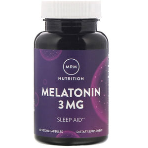 MRM, Nutrition, Melatonin, 3 mg, 60 Vegan Capsules