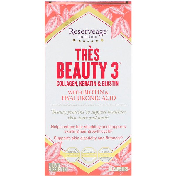 ReserveAge Nutrition, Tres Beauty 3, 90 Capsules