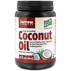 Jarrow Formulas, Organic Coconut Oil, Expeller Pressed, 32 fl oz (946 ml)