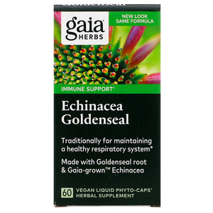 Gaia Herbs, Echinacea Goldenseal, 60 Vegan Liquid Phyto-Caps