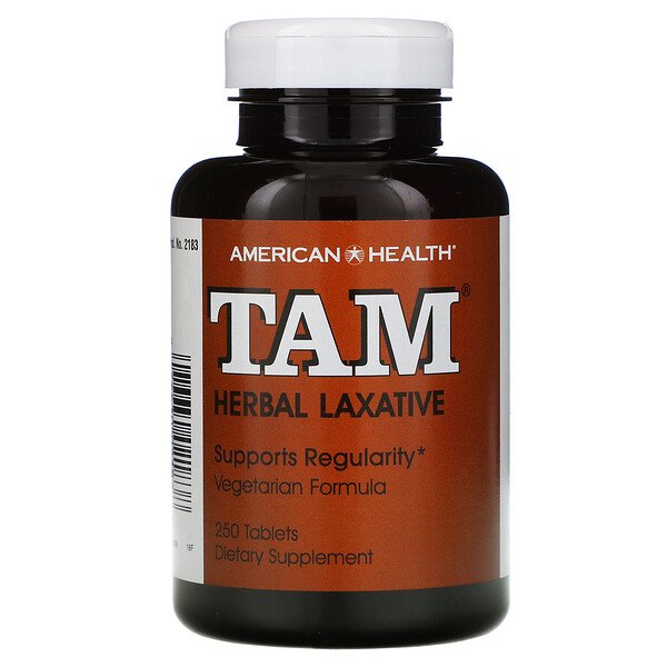 American Health, TAM, Herbal Laxative, 250 Tablets