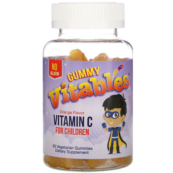 Vitables, Gummy Vitamin C for Children, Orange Flavor, 60 Vegetarian Gummies