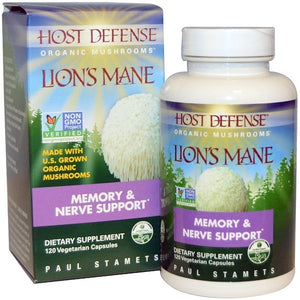 Fungi Perfecti, Lion's Mane, Memory & Nerve Support, 120 Vegetarian Capsules