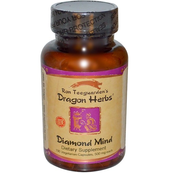 Dragon Herbs, Diamond Mind, 500 mg, 100 Vegetarian Capsules