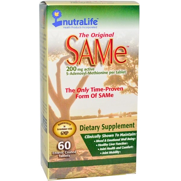 NutraLife, The Original SAMe, 200 mg, 60 Enteric Coated Tablets