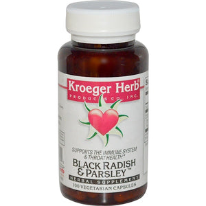 Kroeger Herb Co, Black Radish & Parsley, 100 Vegetarian Capsules