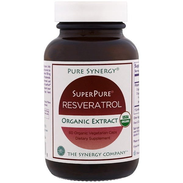 Pure Synergy, Pure Synergy, Organic Super Pure Resveratrol Organic Extract, 60 Organic Veggie Caps