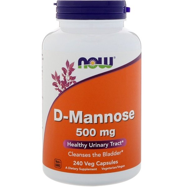 Now Foods, D-Mannose, 500 mg, 240 Veg Capsules