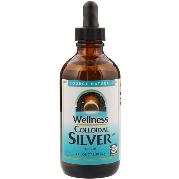 Source Naturals, Wellness Colloidal Silver, 45 PPM, 4 fl oz (118.28 ml)