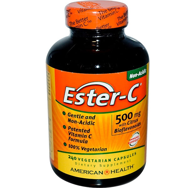 American Health, Ester-C with Citrus Bioflavonoids, 500 mg, 240 Vegetarian Capsules