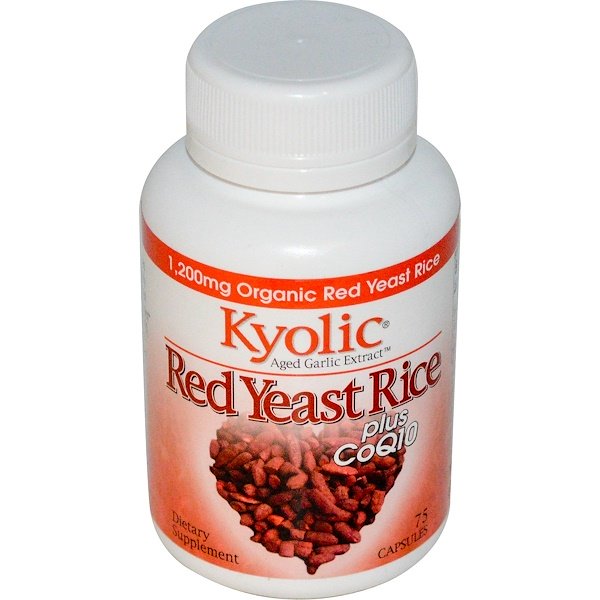 Kyolic, Aged Garlic Extract, Red Yeast Rice, Plus CoQ10, 75 Capsules