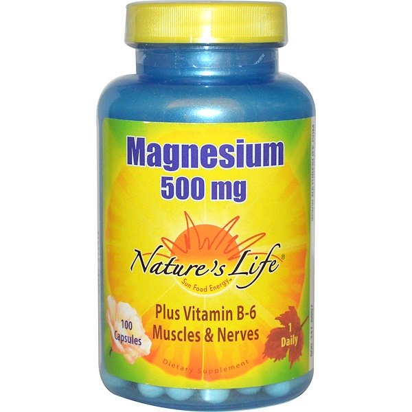 Nature's Life, Magnesium, 500 mg, 100 Capsules