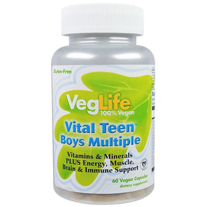 VegLife, Vital Teen Boys Multiple, 60 Vegan Capsules