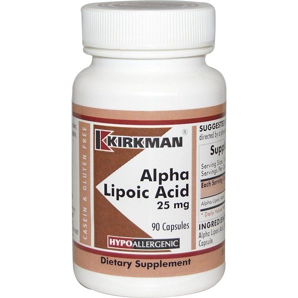 Kirkman Labs, Alpha Lipoic Acid, 25 mg, 90 Capsules