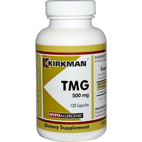 Kirkman Labs, TMG (Trimethylglycine), 500 mg, 120 Capsules