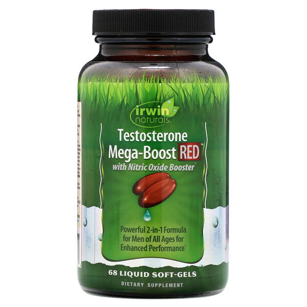 Irwin Naturals, Testosterone Mega-Boost RED, 68 Liquid Soft-Gels