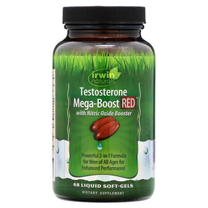 Irwin Naturals, Testosterone Mega-Boost RED, 68 Liquid Soft-Gels