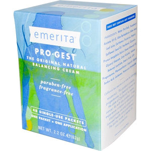 Emerita, Pro-Gest, Balancing Cream, Fragrance Free, 48 Single-Use Packets, 2.2 oz (62 g)