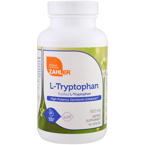 Zahler, L-Tryptophan, Purified L-Tryptophan, 500 mg, 60 Capsules