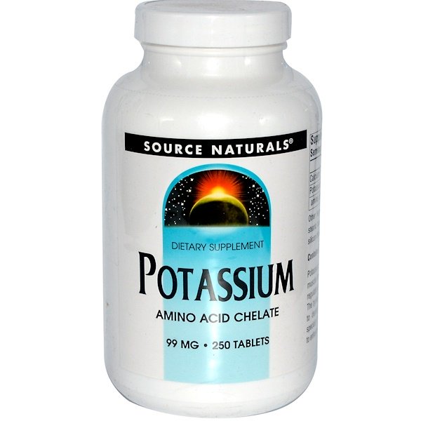 Source Naturals, Potassium, 99 mg, 250 Tablets