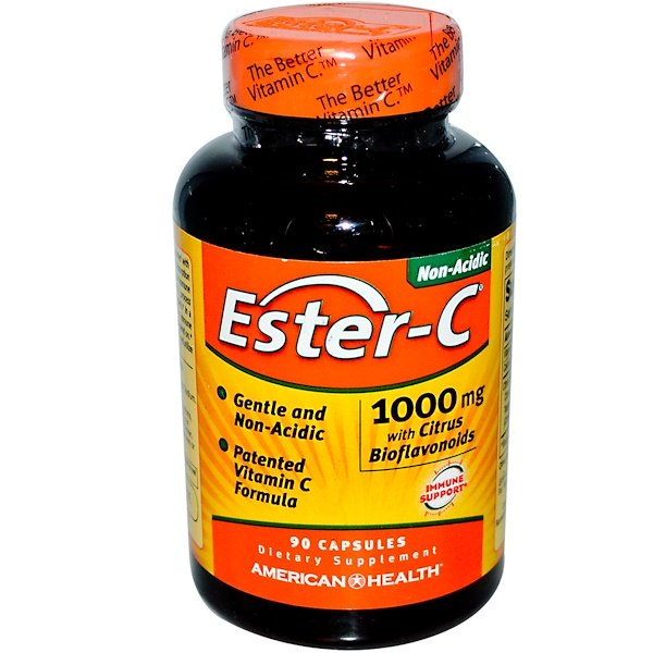 American Health, Ester-C with Citrus Bioflavonoids, 1,000 mg, 90 Capsules