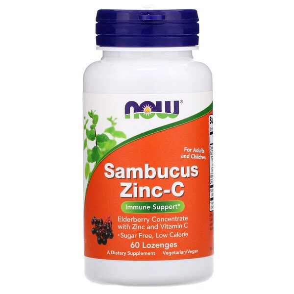 Now Foods, Sambucus Zinc-C, 60 Lozenges