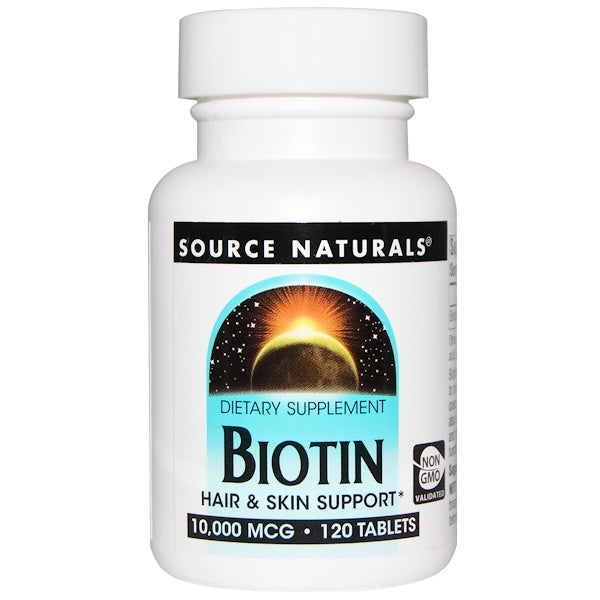 Source Naturals, Biotin, 10,000 mcg, 120 Tablets