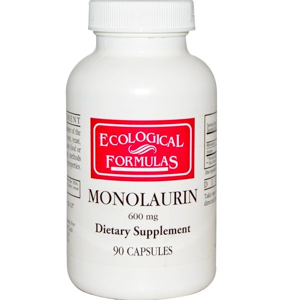 Ecological Formulas, Monolaurin, 600 mg, 90 Capsules