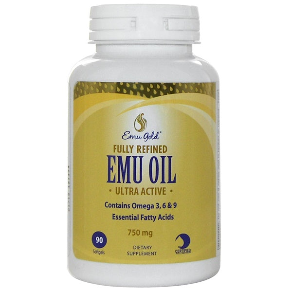 Emu Gold, Fully Refined EMU Oil, Ultra Active, 750 mg, 90 Softgels
