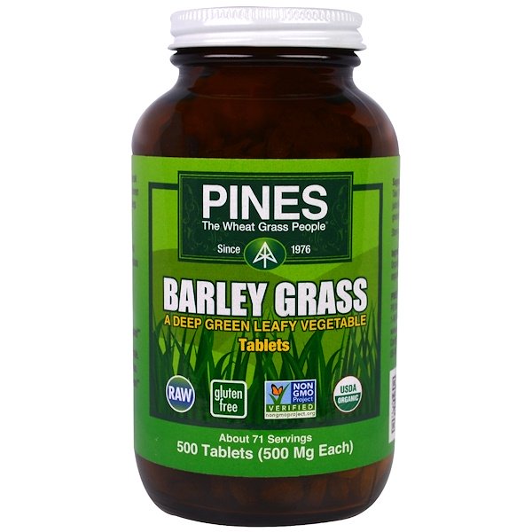Pines International, Barley Grass, 500 Tablets